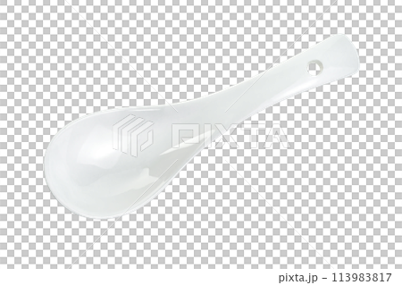 ceramic spoon isolated 113983817