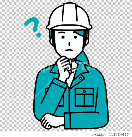 Thinking female worker 113984437