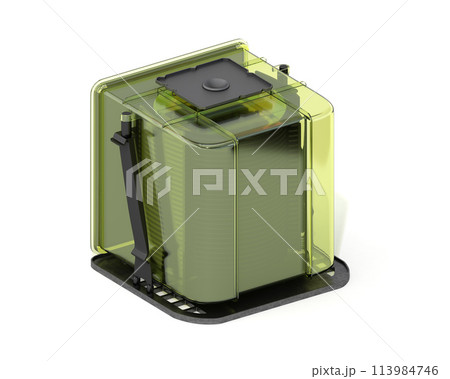 白バックに半導体ウェハーを収納するFOUPのイメージ 113984746