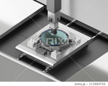 半導体ウェハーを検査するイメージ 113984750