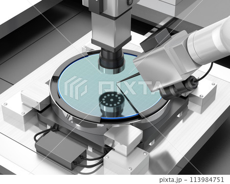 半導体ウェハーを検査するイメージ 半導体ウェハーを検査するイメージ 113984751