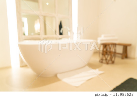 abstract blur luxury bathroom in hotel resort abstract blur luxury bathroom in hotel resort 113985628