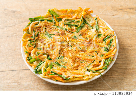 Pajeon or Korean pancake or Korean pizza 113985934