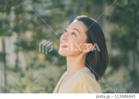 a forty-something woman a forty-something woman 113986045