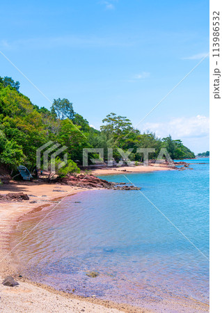 The Pink Coast or Lan Him Chomphu at Chanthaburi in Thailand The Pink Coast or Lan Him Chomphu at Chanthaburi in Thailand 113986532