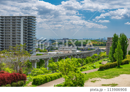 大阪モノレール彩都線 彩都西公園からの眺め 大阪モノレール彩都線 彩都西公園からの眺め 113986908