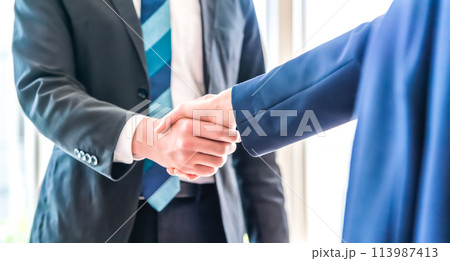 握手シーン 113987413