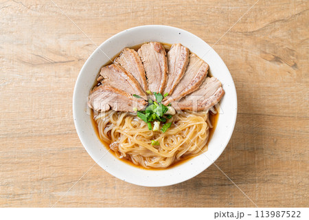 duck noodles with stewed duck soup duck noodles with stewed duck soup 113987522