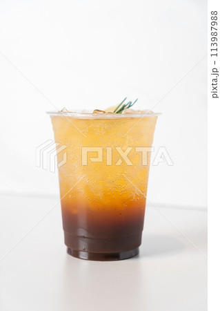 espresso soda with rosemary on top 113987988