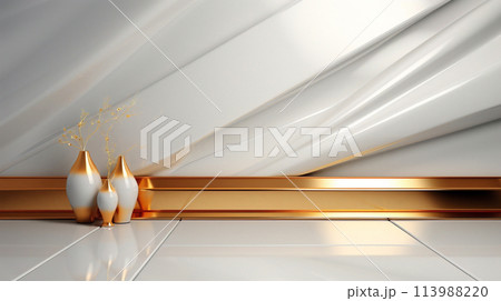 white luxury golden background elegant backdrop abstract banner modern design. background luxurious wallpaper texture line gray light curve wave illustration premium. luxury shape decoration graphic. 113988220