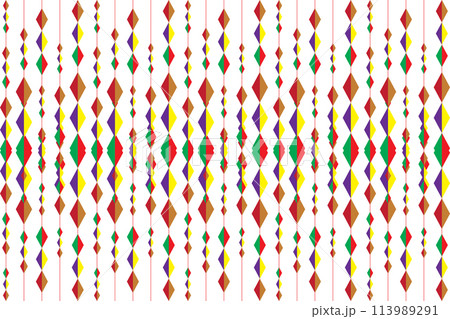 Illustration pattern, Abstract Geometric Style. Repeating of abstract multicolor of triangle with line on white background. Illustration pattern, Abstract Geometric Style. Repeating of abstract multicolor of triangle with line on white background. 113989291