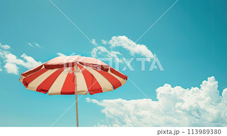 Beach Umbrella, Generative AI 113989380