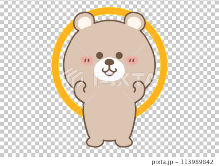 Bear with "Okay" pose Bear with "Okay" pose 113989842