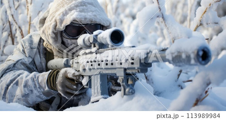 雪原に潜む狙撃手 113989984