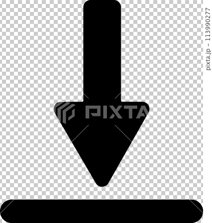 ダウンロードを表す矢印のアイコン 113990277