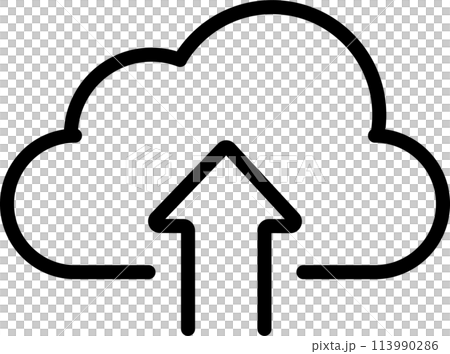 代表上傳的雲和箭頭圖標 代表上傳的雲和箭頭圖標 113990286