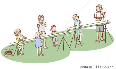 みんなで流しそうめん 113990577