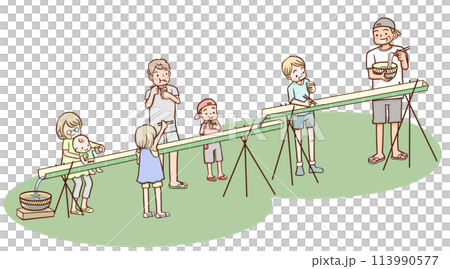 みんなで流しそうめん 113990577