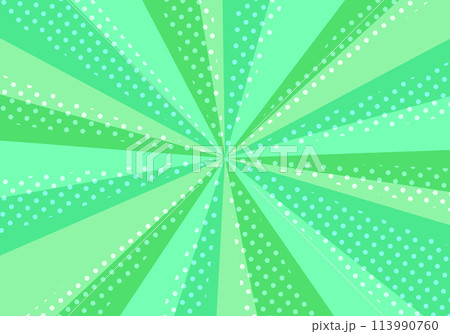ドット柄・サンバーストの背景素材(黄緑) ドット柄・サンバーストの背景素材(黄緑) 113990760