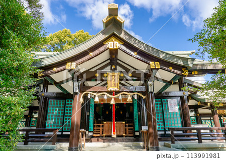 兵庫県伊丹市昆陽の東天神社（延命長寿の神）　拝殿 113991981