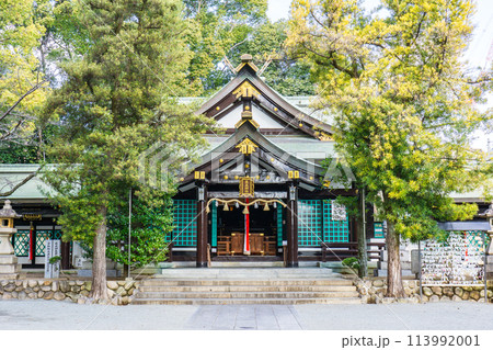 兵庫県伊丹市昆陽の東天神社（延命長寿の神）　拝殿 113992001
