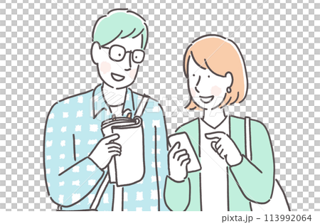 Couple discussing destination 113992064