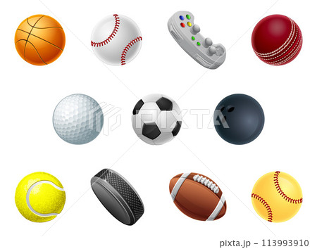 Ball Set of Sport Balls Sports Icons Ball Set of Sport Balls Sports Icons 113993910