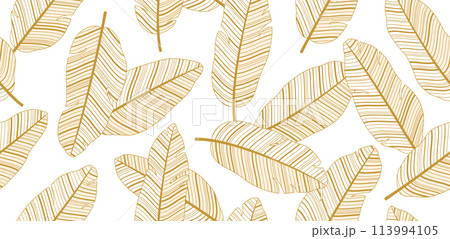 Banana leaves seamless pattern background Vector illustration Banana leaves seamless pattern background Vector illustration 113994105