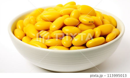 Yellow beans arranged in a ceramic bowl.AI Generated Yellow beans arranged in a ceramic bowl.AI Generated 113995013