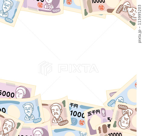 2024年新紙幣のフレーム素材 2024年新紙幣のフレーム素材 113995203