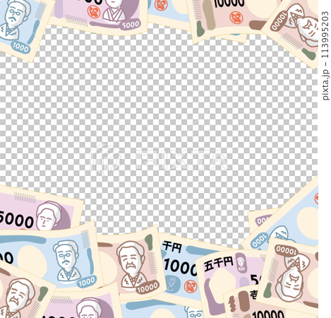 2024年新紙幣のフレーム素材 2024年新紙幣のフレーム素材 113995203