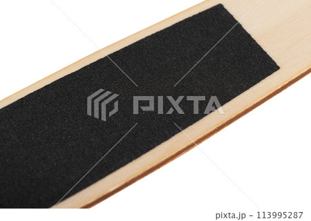 Close-up of the working part of a wooden pedicure foot grater. 113995287