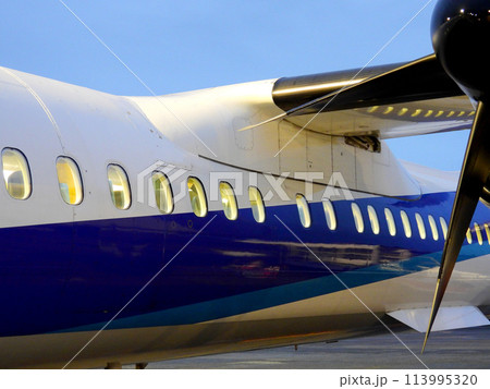 出発を待つ飛行機 113995320