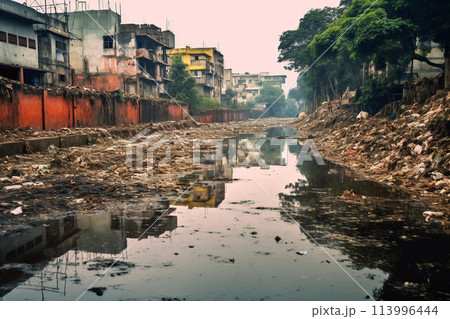The problem of river pollution. The problem of river pollution. 113996444