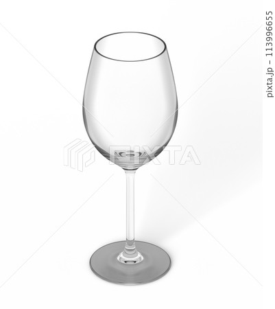 Empty wine glass with white background Empty wine glass with white background 113996655
