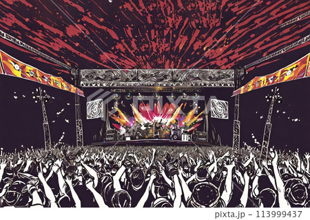 コンサートライブのモッシュ コンサートライブのモッシュ 113999437