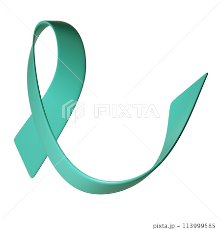 3d Ovarian Cancer Awareness Month Teal Color Ribbon Ovarian Cancer, Polycystic Ovary Syndrome, Post Traumatic Stress Disorder, Obsessive Compulsive Disorder for poster 113999585