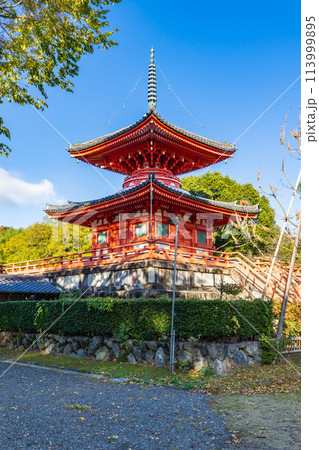 京都市右京区嵯峨大沢町の大覚寺 心経宝塔(多宝塔) 京都市右京区嵯峨大沢町の大覚寺 心経宝塔(多宝塔) 113999895