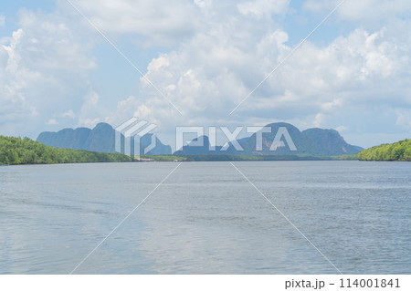 Clear blue turquoise seawater, Andaman sea in Phuket island in summer season, Thailand. Water in ocean pattern wallpaper background. Clear blue turquoise seawater, Andaman sea in Phuket island in summer season, Thailand. Water in ocean pattern wallpaper background. 114001841