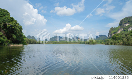 Clear blue turquoise seawater, Andaman sea in Phuket island in summer season, Thailand. Water in ocean pattern wallpaper background. 114001886