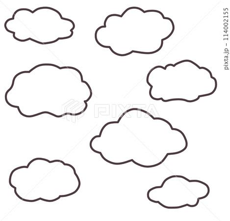 雲の形の可愛くてシンプルなフレームセット 114002155