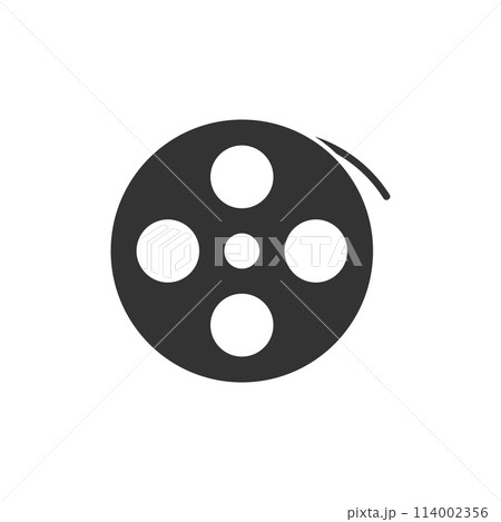Reel film icon flat 114002356
