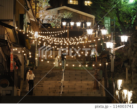 伊香保温泉 石段街の夜景 伊香保温泉 石段街の夜景 114003741
