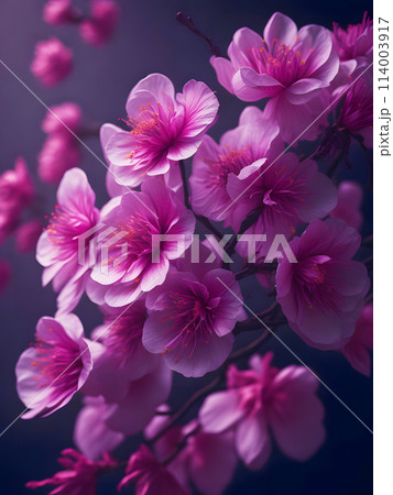 pink sakura closeupのイラスト素材 [114003917] - PIXTA