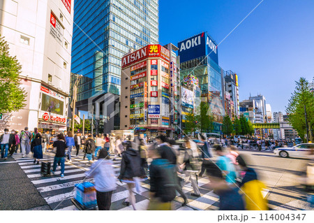 日本の東京都市景観 4月・インバウンド復活…賑わう東京・秋葉原などを望む…＝19日 114004347
