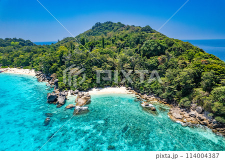 Aerial view of Similan island in Phang Nga, Thailand Aerial view of Similan island in Phang Nga, Thailand 114004387