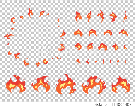 火焰效果插畫素材集 114004408