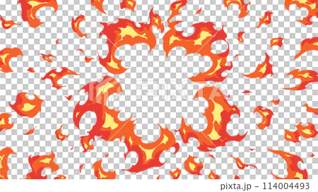 Background illustration of a flame effect spreading from the center_16:9 114004493