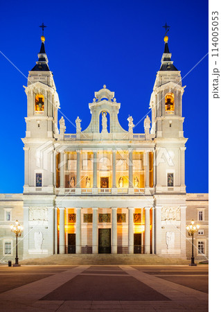 Almudena Cathedral is a Catholic church in Madrid, Spain Almudena Cathedral is a Catholic church in Madrid, Spain 114005053