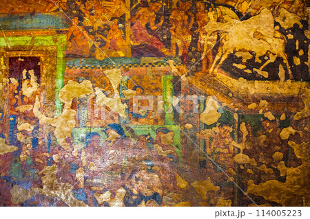 Ajanta Cave paintings near Aurangabad, India Ajanta Cave paintings near Aurangabad, India 114005223